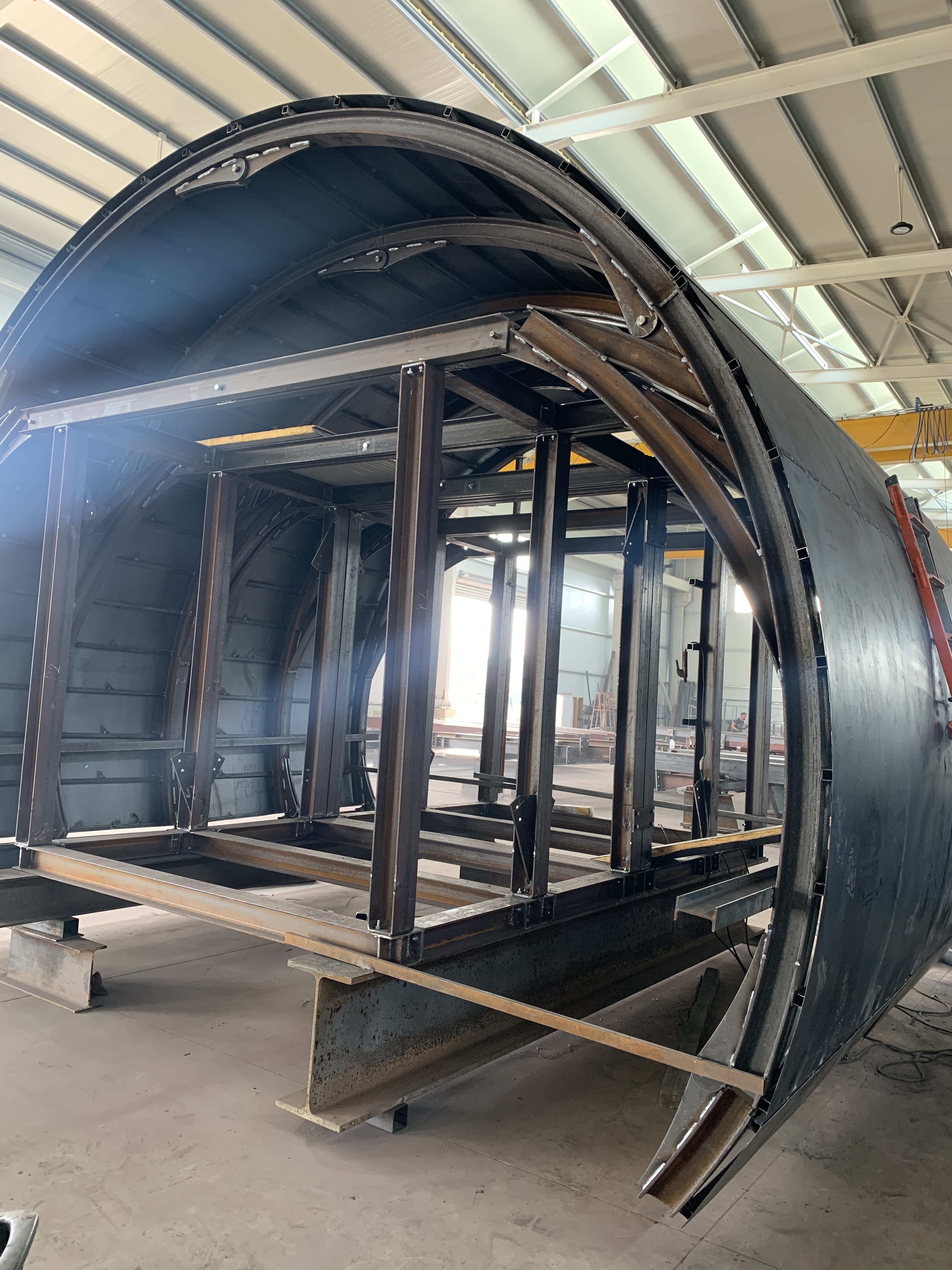 Finished steel fabrication parts